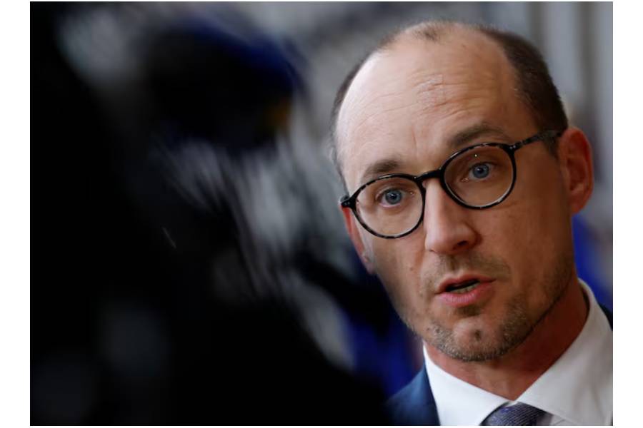 Belgium's Finance Minister Vincent Van Peteghem attends the Eurozone finance ministers meeting in Brussels, Belgium, November 7, 2022.