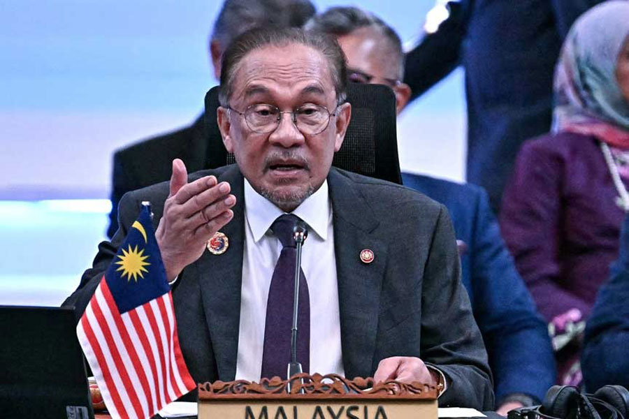 Malaysia's Prime Minister Anwar Ibrahim speaks as he attends the ASEAN – New Zealand Commemorative Summit during the 47th Association of Southeast Asian Nations (ASEAN) Summit in Kuala Lumpur, Malaysia, on Oct 28, 2025.