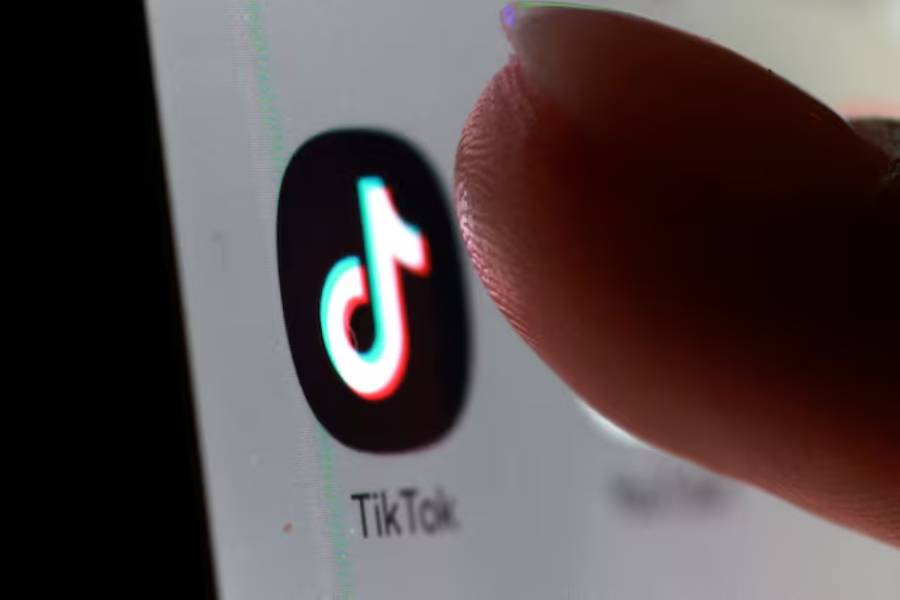 The TikTok app icon on a smartphone in this illustration taken October 27, 2025.