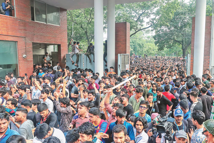 HSC students stormed into the Bangladesh Secretariat to press home their demand for auto promotion to the next class in late July, 2025.