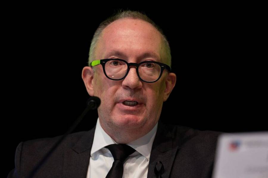 Crans-Montana Mayor Nicolas Feraud speaks during a news conference, after a deadly fire and explosion during a New Year's Eve party in the upscale ski resort of Crans-Montana in southwestern Switzerland, January 6, 2026.