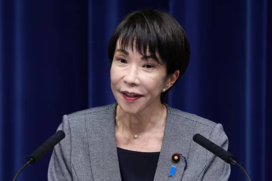 Sanae Takaichi, Japan's prime minister, speaks during a news conference at the prime minister's office in Tokyo, Japan, on Wednesday, December 17, 2025.