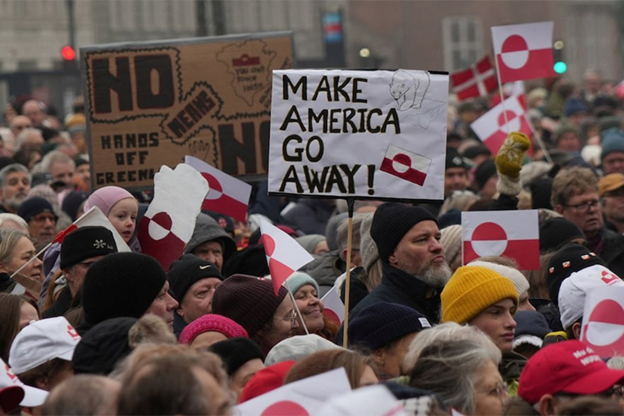 Protesters take part in a demonstration to show support for Greenland in Copenhagen, Denmark on January 17, 2026 — Reuters photo