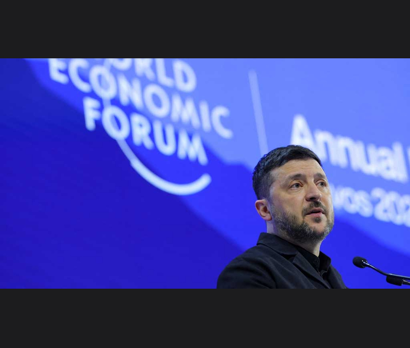 Ukrainian President Volodymyr Zelensky attends the 56th annual World Economic Forum (WEF) meeting in Davos, Switzerland, Jan 22, 2026. REUTERS/Denis Balibouse