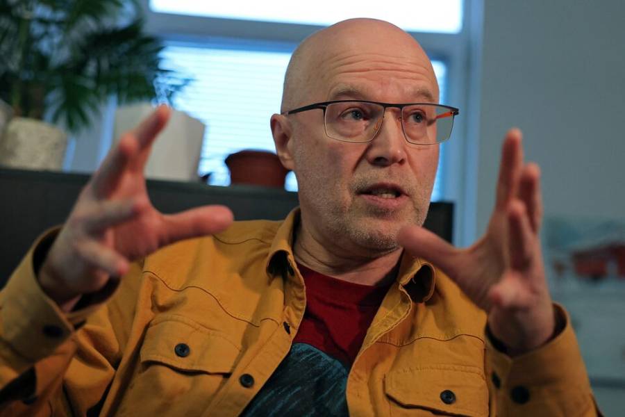 Russian director Konstantin Bronzit, whose animated short film "The Three Sisters" has been nominated for an Oscar, attends an interview with Reuters at the Melnitsa animation studio in Saint Petersburg, Russia January 23, 2026.