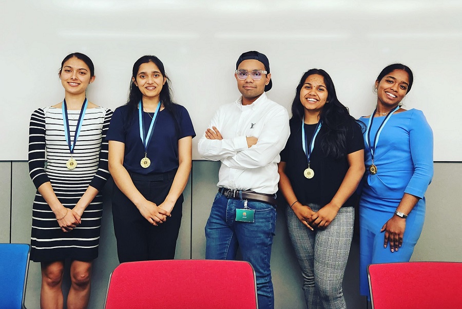 From left, Kelina, Khushi, myself, Akshita and Kirthana