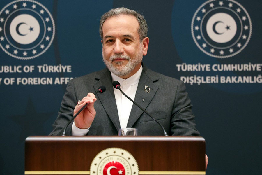 Iranian Foreign Minister Abbas Araqchi attends a press conference after meeting with his Turkish counterpart Hakan Fidan, in Istanbul, Turkey, Jan 30, 2026.