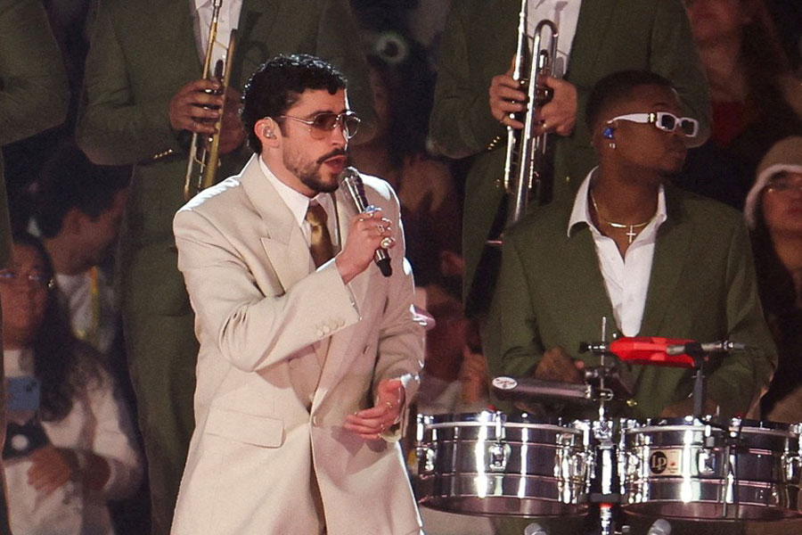 Puerto Rican singer Bad Bunny performs during a concert of his "DeBi TiRAR MaS FOToS World Tour" in Mexico City, Mexico, Dec 10, 2025.