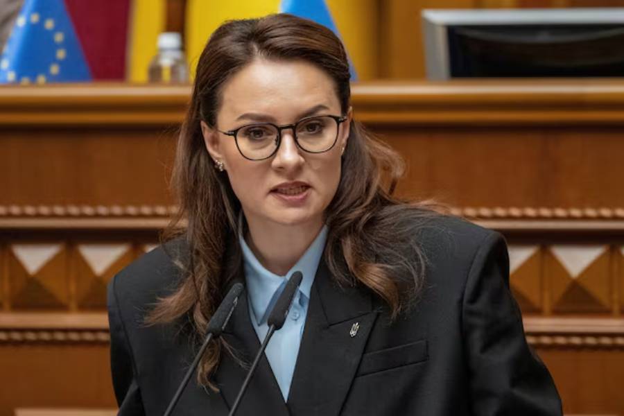 Newly appointed Ukrainian Prime Minister Yulia Svyrydenko attends a session of Ukrainian parliament, amid Russia's attack on Ukraine, in Kyiv, Ukraine July 17, 2025.