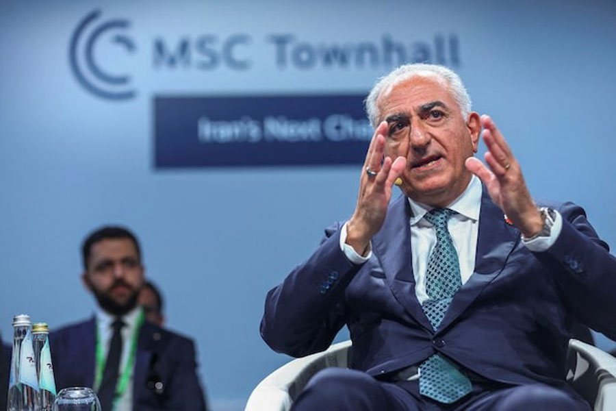 Reza Pahlavi, the exiled son of Iran's last shah and an Iranian opposition figure, speaks during the Munich Security Conference (MSC) in Munich, Germany, February 13, 2026.