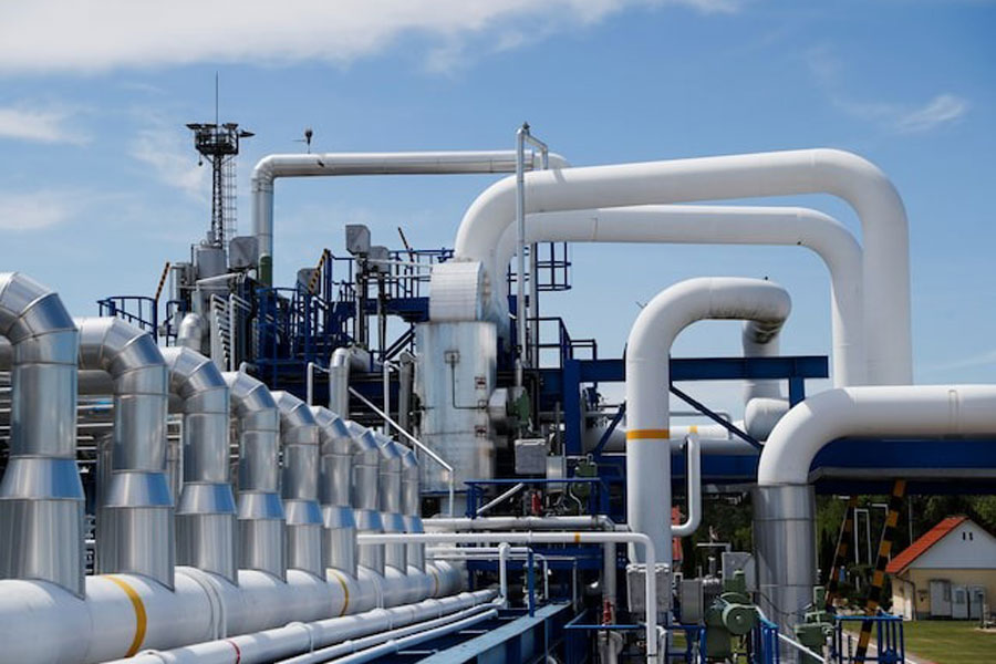 Gas pipelines are seen at Zsana Storage Site in Zsana, Hungary, May 20, 2022.