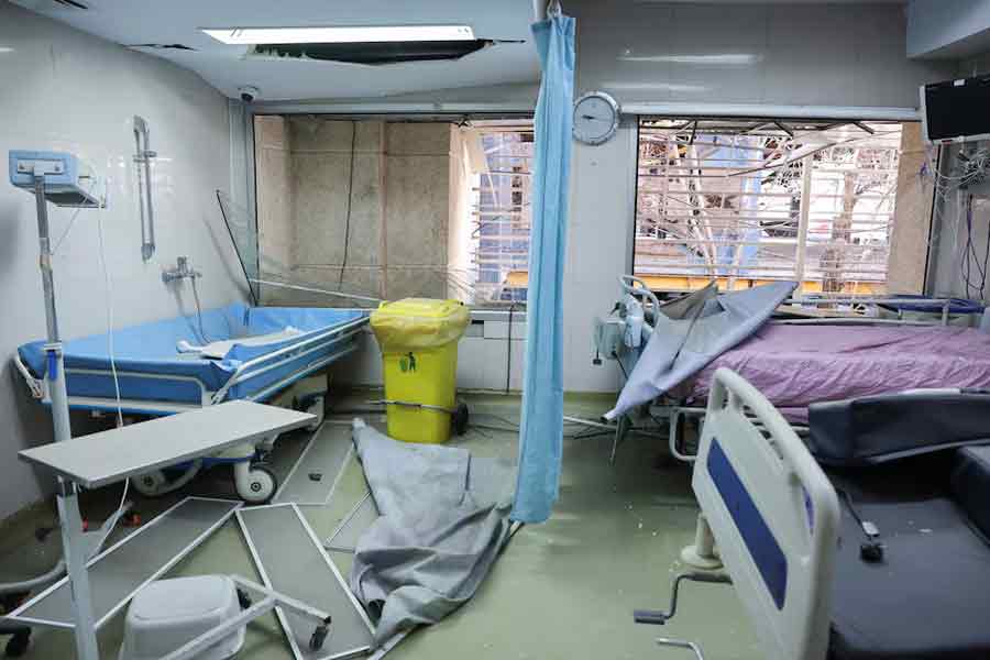 A view of debris following an Israeli and US strike on Motahari Hospital in Tehran –Reuters photo