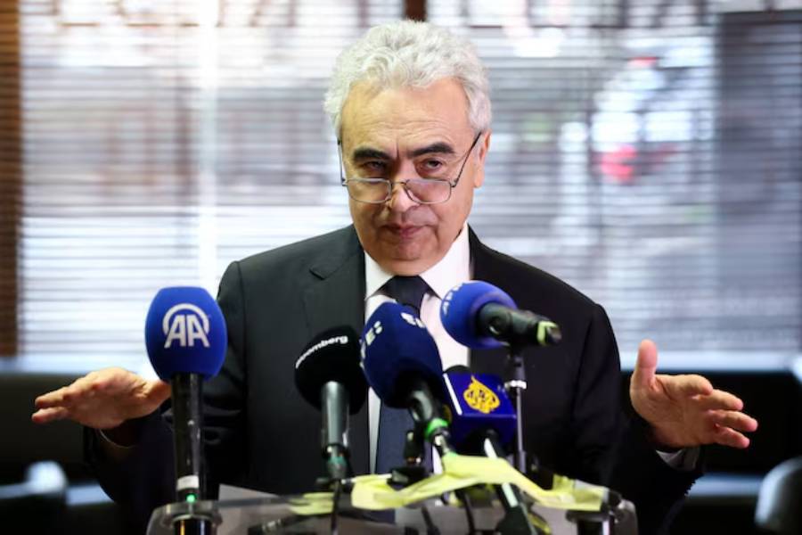 International Energy Agency Executive Director Dr Fatih Birol speaks during a press conference on developments in global energy markets, in Brussels, Belgium March 6, 2026.