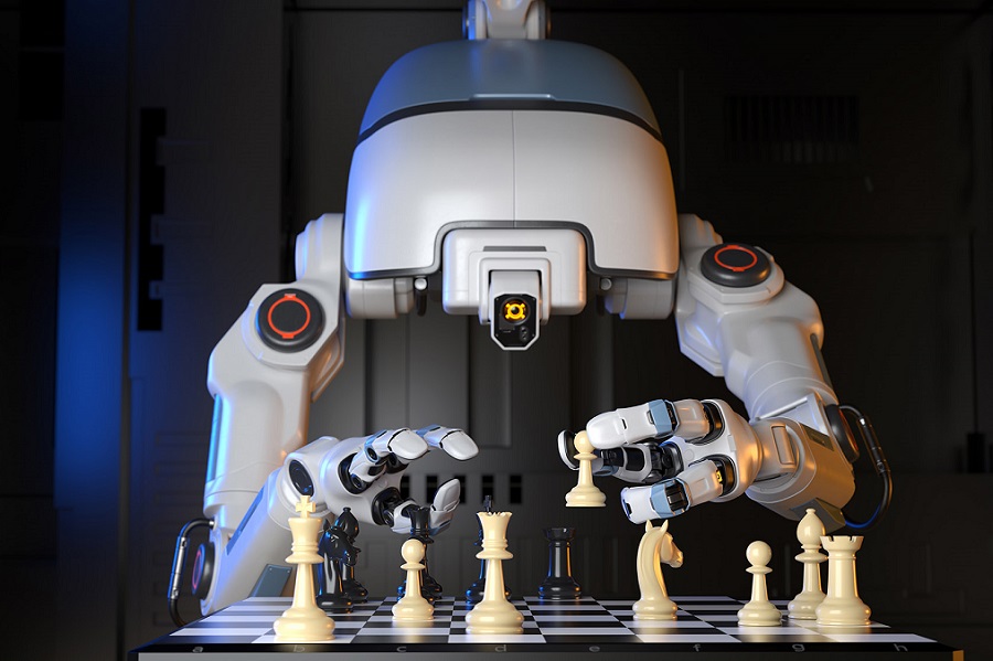 An AI playing a game of chess