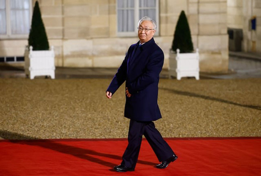 China's Vice Premier Zhang Guoqing, arrives for a meeting with international investors in IA at the Elysee Palace as part of the Artificial Intelligence (AI) Action Summit in Paris, France, February 10, 2025.