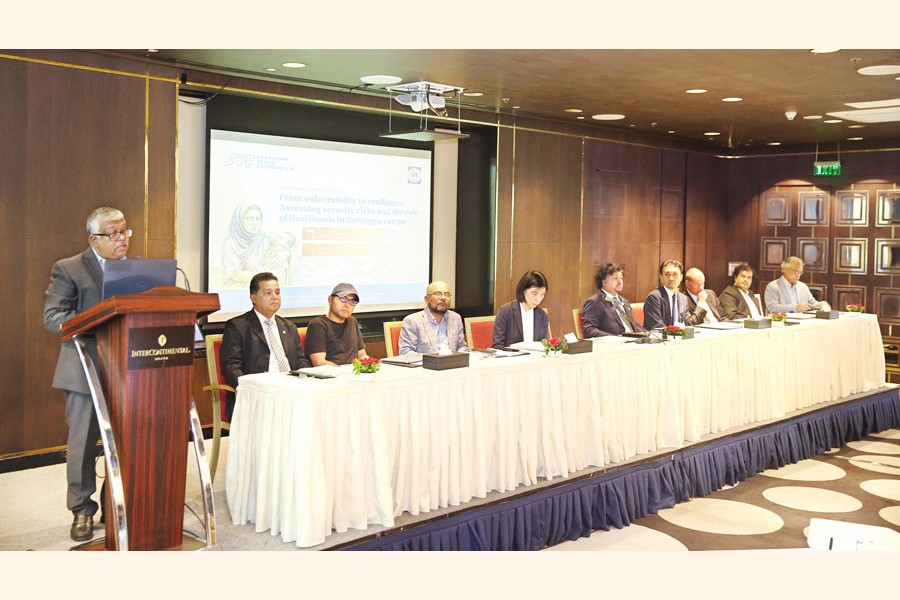 Foreign Affairs Secretary Asad Alam Siam speaking at the seminar on Sunday. — FE Photo
