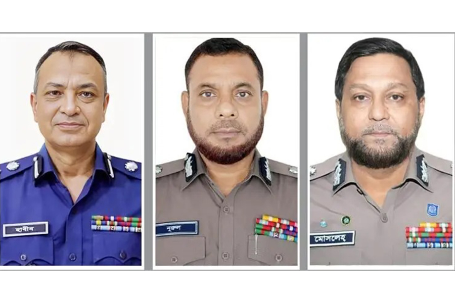 (From left to right) Md Ahsan Habib Palash, Sarder Nurul Amin, and Mosleh Uddin are seen in this combination photo — Collected