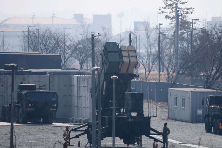 Patriot missile defense systems at a US army base in Pyeongtaek, South Korea on March 12, 2026 — Reuters photo