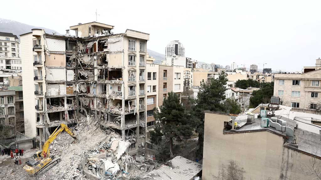 A view of a residential building that was damaged by a strike, amid the US-Israeli conflict with Iran, in Tehran, Iran, Mar 23, 2026. Photo: Reuters