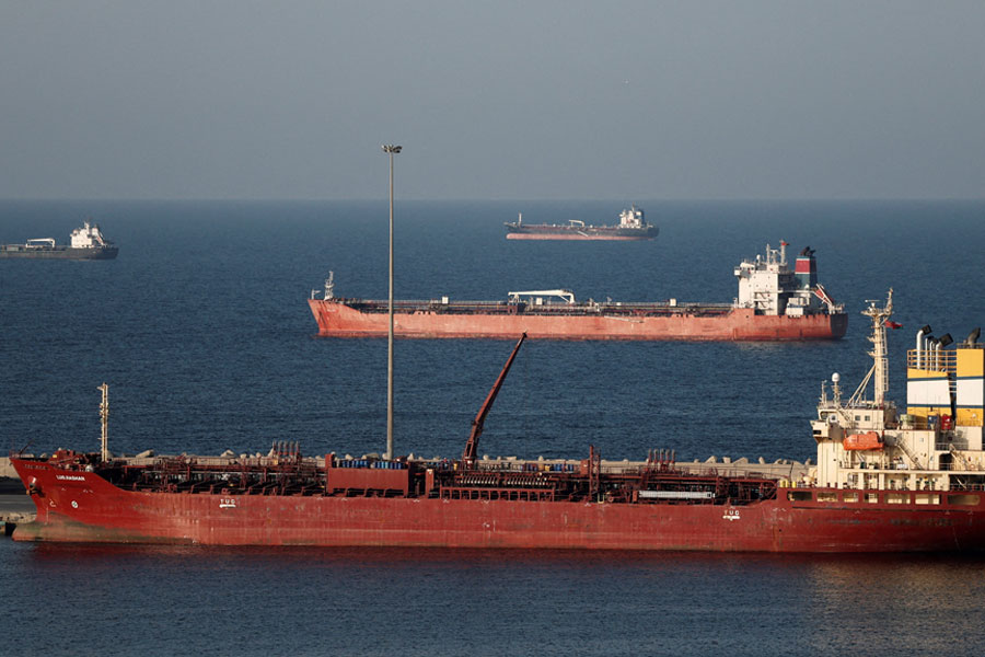 Luojiashan tanker sits anchored in Muscat, as Iran vows to close the Strait of Hormuz, amid the US-Israeli conflict with Iran, in Muscat, Oman, Mar 7, 2026.