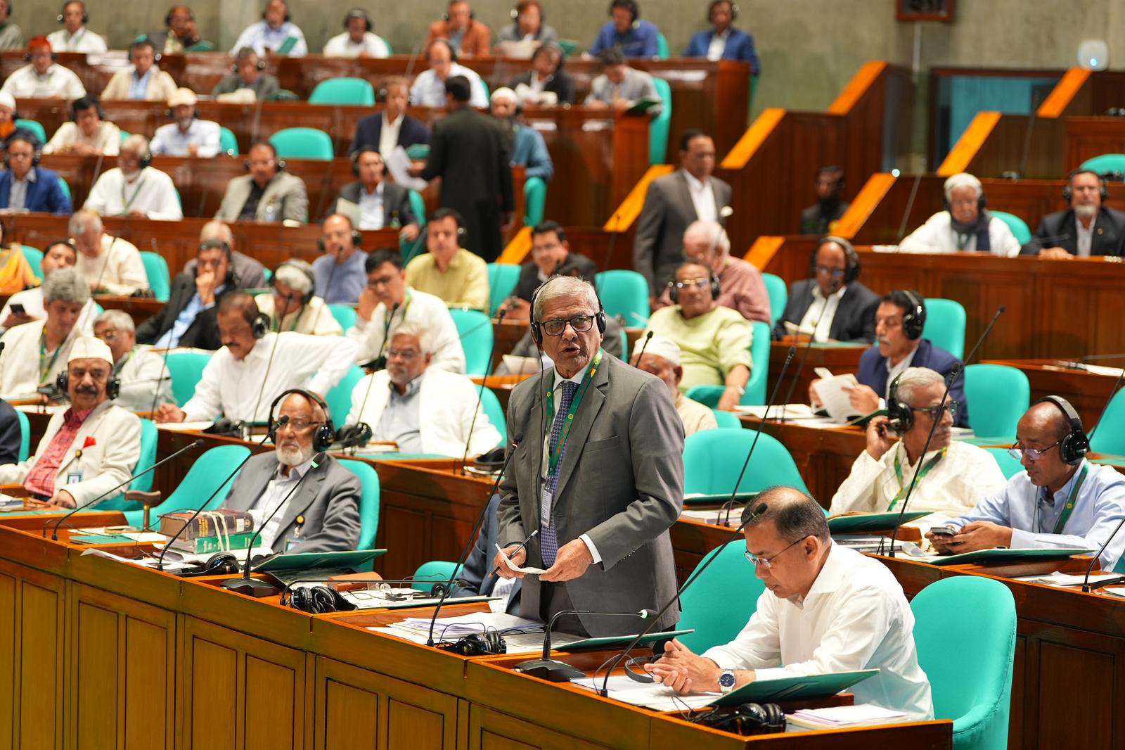 Local Government, Rural Development (LGRD) and Co-operatives Minister Mirza Fakhrul Islam Alamgir spoke at a session in the Jatiya Sangsad (JS) today. Photo: PMO