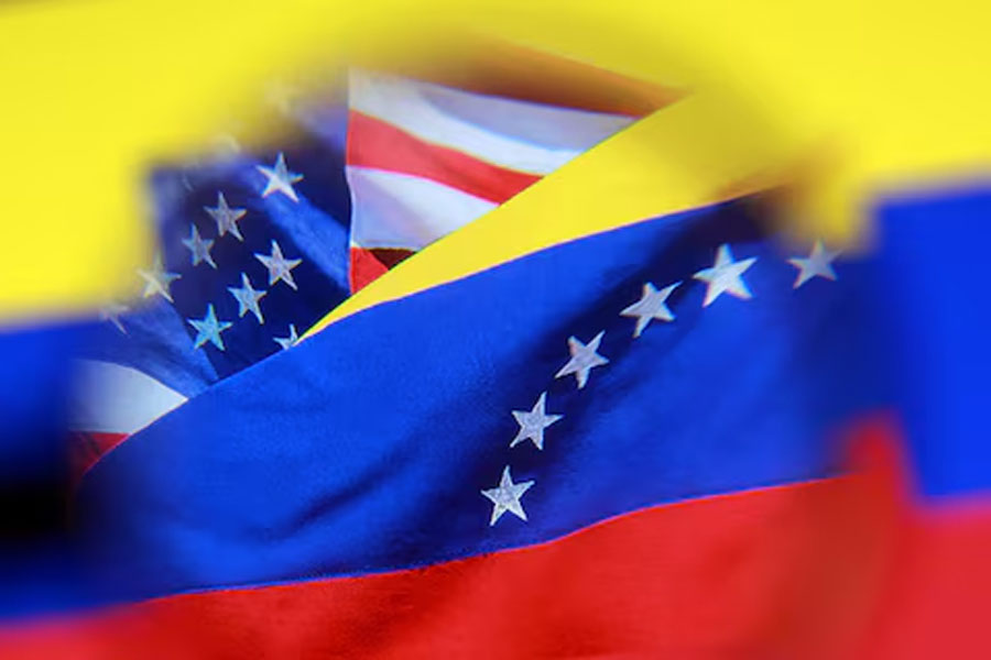 US and Venezuelan flags appear in this illustration taken December 2, 2025.