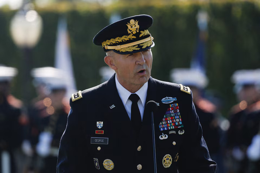 General Randy George, Chief of Staff of the US Army speaks during a ceremony honoring prisoners of war, at the Pentagon in Washington, DC, US, September 19, 2025 — Reuters/file