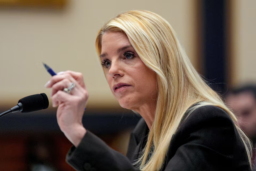 Pam Bondi seen in this undated Reuters photo