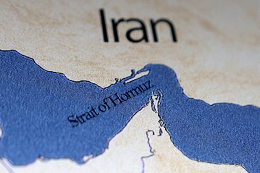 A map showing the Strait of Hormuz and Iran is seen in this illustration taken on June 22, 2025 — Reuters/File