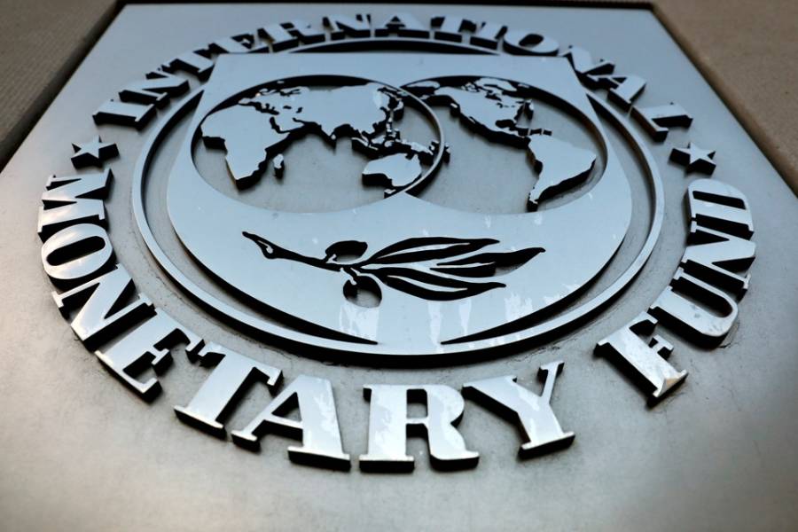 The International Monetary Fund (IMF) logo is seen outside the headquarters building in Washington, US, September 4, 2018.
