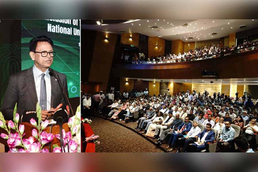 Education Minister ANM Ehsanul Hoque Milon spoke as the chief guest at the inaugural ceremony of a three-day “Curriculum Development Workshop” at the International Mother Language Institute in the capital. Photo: PID