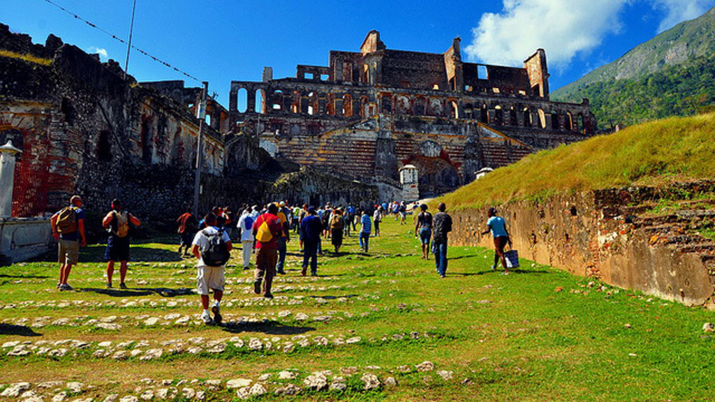Tourists visit the Citadelle Laferriere fortress. Credit: Haiti Tourism Board