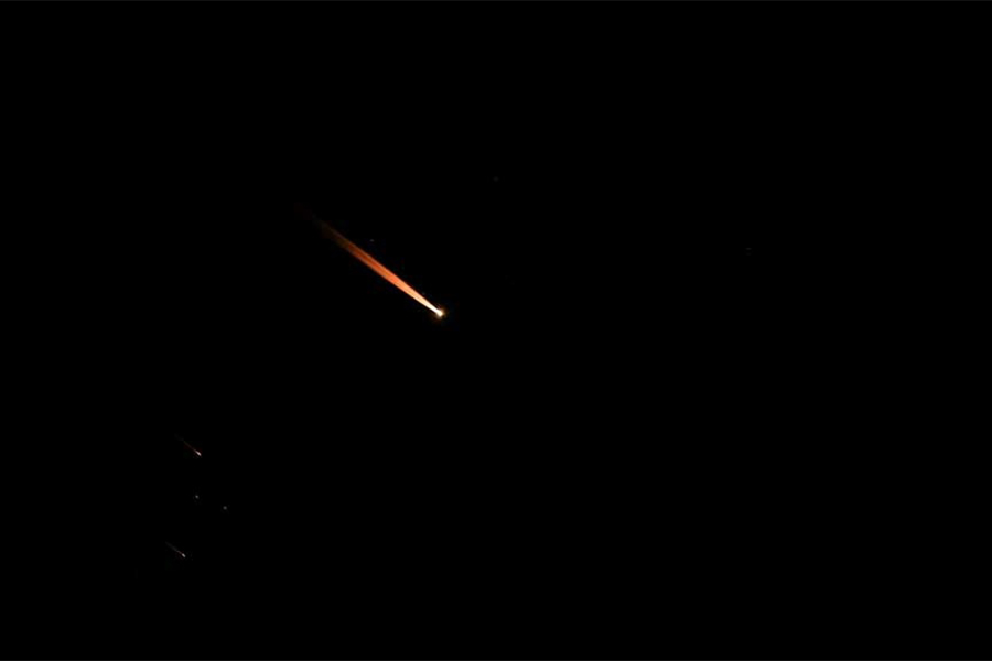 Iranian missiles fly in the sky, amid the US-Israeli conflict with Iran, as seen from Jerusalem, on April 8, 2026 — Reuters/File