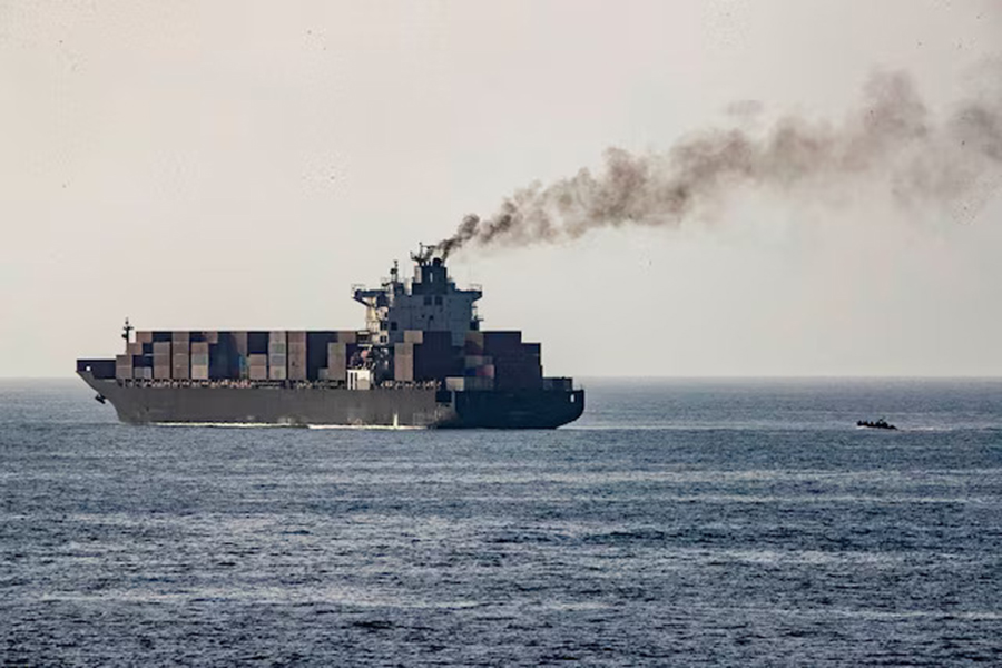 US forces patrol near the Iranian-flagged cargo ship M/V Touska after it was boarded and seized by US forces on Sunday, at a location given as the Arabian Sea, in this handout image released on April 20, 2026 — US Central Command via X/Handout via REUTERS/File photo