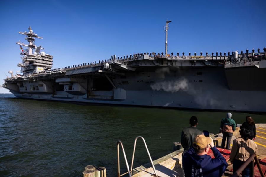 The USS George H.W. Bush in Norfolk, Virginia — AP/File