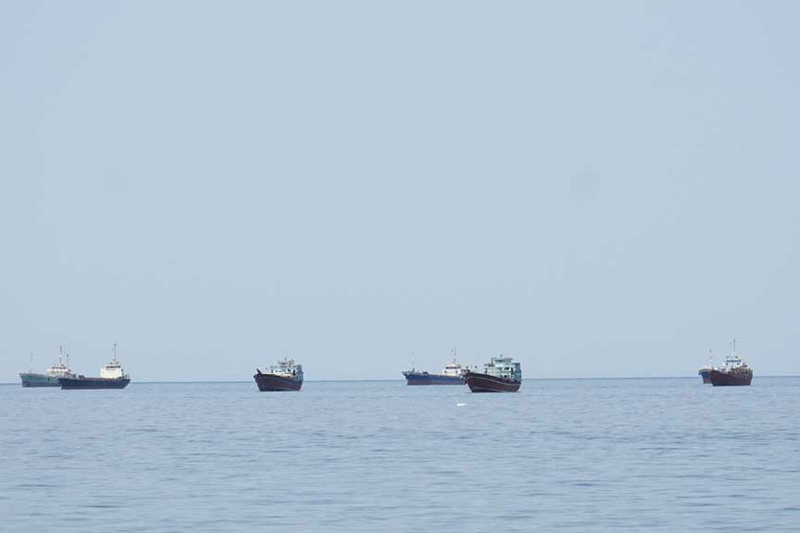 Ships and boats in the Strait of Hormuz, Musandam, Oman, Apr 24, 2026. REUTERS