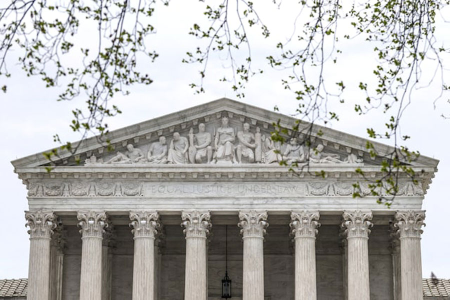 The US Supreme Court building during proceedings in pending appeals at the Supreme Court in Washington, DC, US, March 30, 2026.