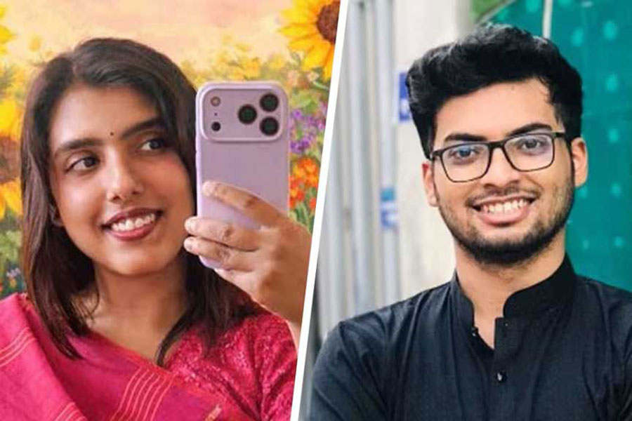 Nahida Sultana Bristy (left) and Zamil Ahamed Limon