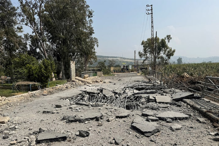 The damaged Qasmiyeh Bridge over the Litani River, Lebanon on March 19, 2026 — Reuters/File