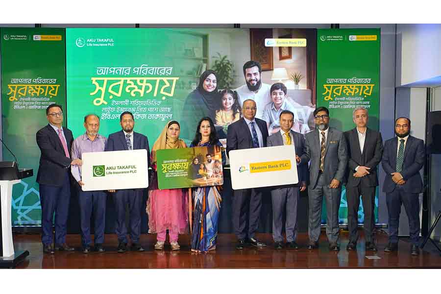 Eastern Bank, in partnership with Akij Takaful Life Insurance, has officially launched Shariah-compliant Takaful insurance solutions through its banking channel, at a ceremony held on Thursday (30 April) at the EBL Head Office in Dhaka.