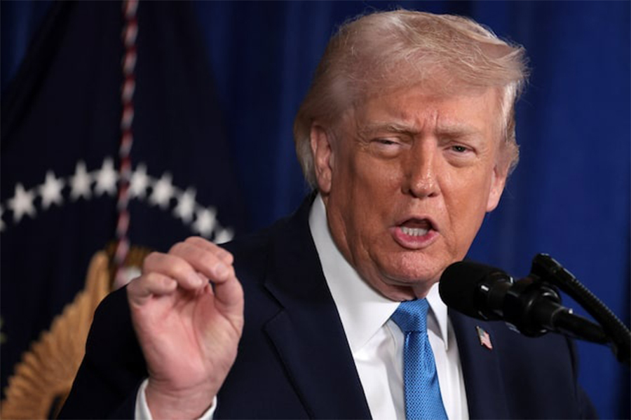 US President Donald Trump speaks during a press conference following a US strike on Venezuela where President Nicolas Maduro and his wife, Cilia Flores, were captured, from Trump's Mar-a-Lago club in Palm Beach, Florida, US on January 3, 2026 — Reuters/File