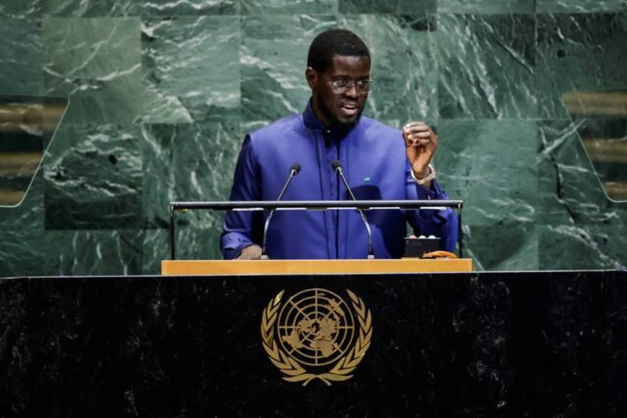 Senegal's President Bassirou Diomaye Faye addresses the 80th United Nations General Assembly at U.N. headquarters in New York, U.S., September 24, 2025.