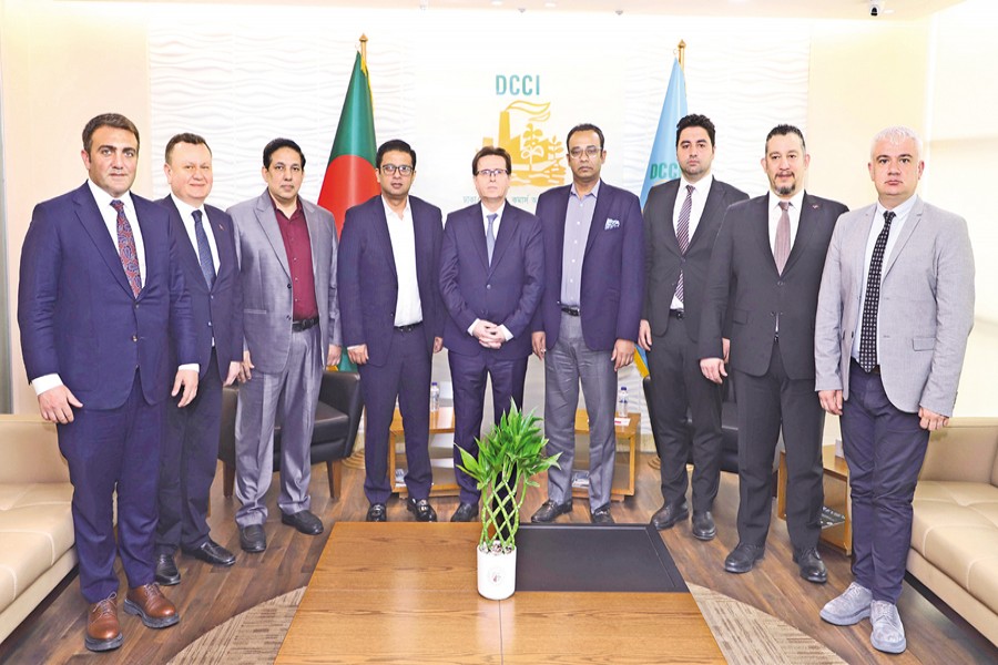 Dhaka Chamber of Commerce and Industry hosted a Turkish business delegation at the Gulshan Centre in Dhaka on Wednesday.