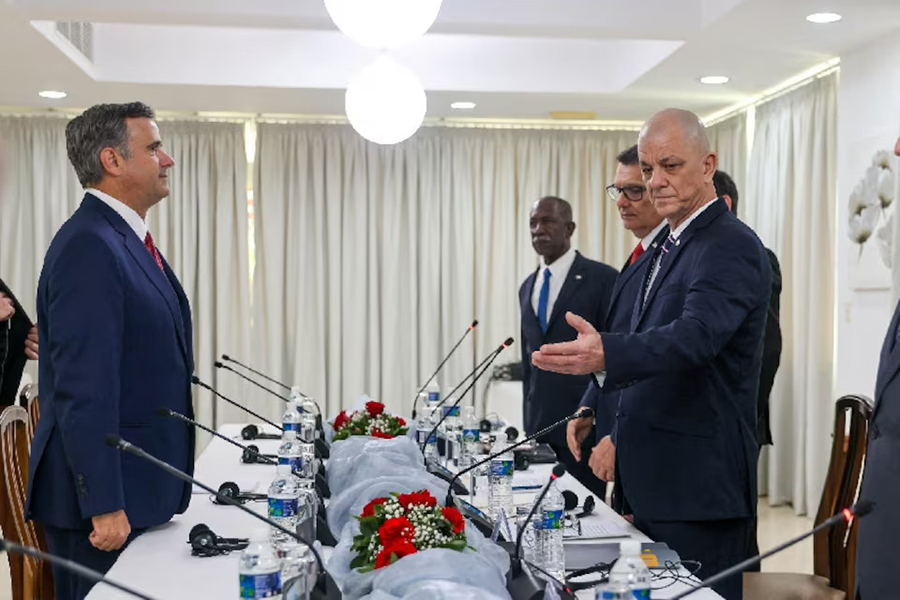 CIA Director John Ratcliffe attends a meeting with Cuban officials in Havana, Cuba in this image released on May 14, 2026 — CIA via X/Handout via REUTERS