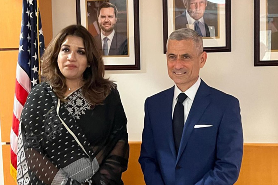 State Minister for Foreign Affairs Shama Obaed Islam meets US Assistant Secretary of State for South and Central Asian Affairs S. Paul Kapur at the Department of State on Monday. Photo: MoFA
