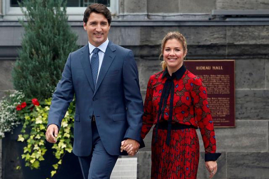 Canada's Prime Minister Justin Trudeau and his wife Sophie Gregoire Trudeau seen leaving Rideau Hall in Ottawa, Ontario, Canada on September 11, 2019 — Reuters/Files