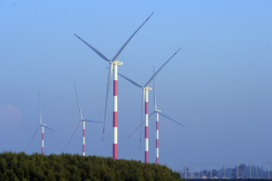 The site of Cox's Bazar wind power project in Bangladesh is seen in this photo taken on October 30, 2023 — Xinhua/File