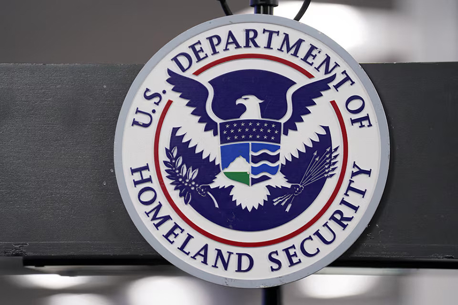 The US Department of Homeland Security seal is displayed at the FEMA National Response Coordination Center in Washington, DC, US, in January 24, 2026 — Reuters/File