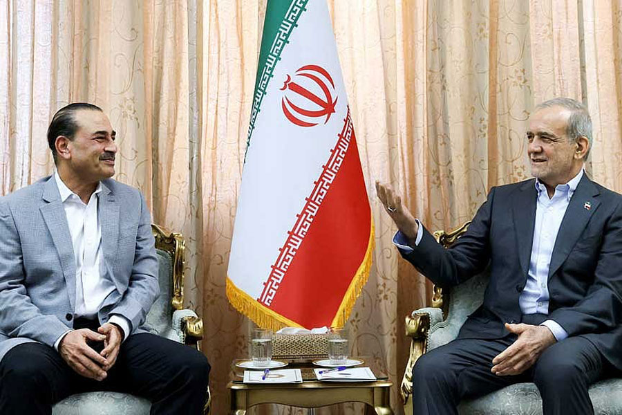 Iranian President Masoud Pezeshkian meets with chief of Defence Forces of Pakistan, Field Marshal Asim Munir, in Tehran, Iran, May 23, 2026.