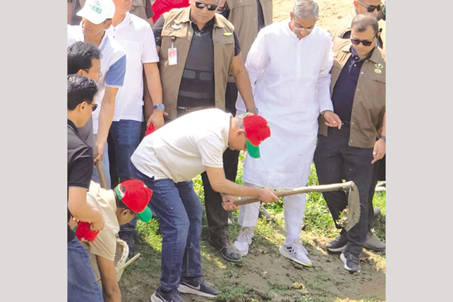 Prime Minister Tarique Rahman is leading a nationwide programme to excavate and re-excavate rivers, canals, and water bodies —Photo: PMO